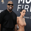 Bianca Censori with Kanye West at the Grammy's Red Carpet